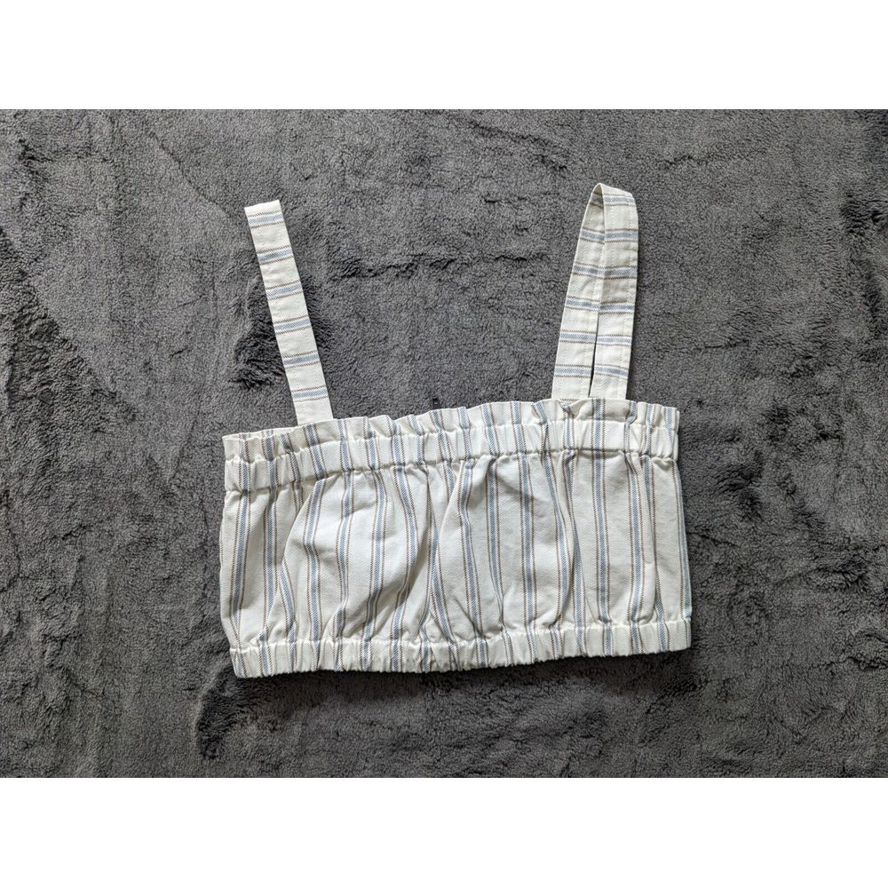 Brixton Crop Tank Top Women's Size Medium Striped San Jose Bandeau